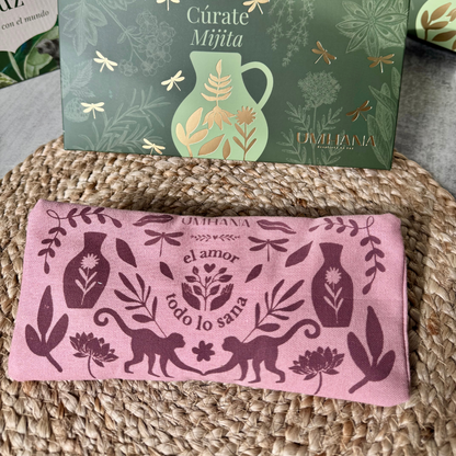 Cojín Herbal para relajar el cuerpo, la mente y darle amorcito al corazón UMHANA | Mezclas a base de Plantas & Adaptógenos