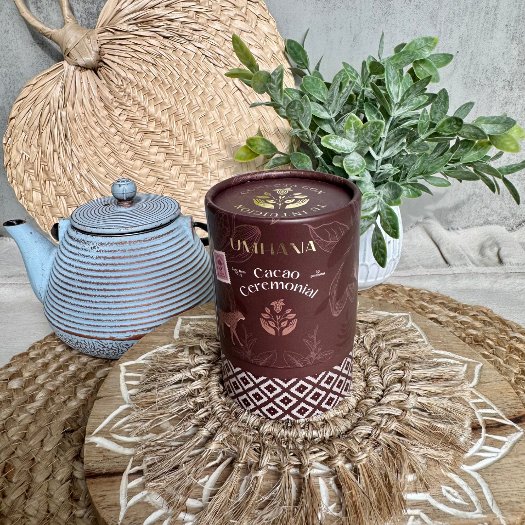 Cacao Ceremonial 100gr  (Chocolate de Taza 100% Cacao Puro) UMHANA | Mezclas a base de Plantas & Adaptógenos