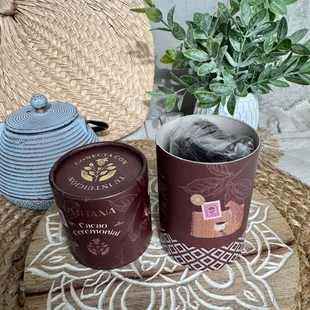 Cacao Ceremonial 100gr  (Chocolate de Taza 100% Cacao Puro) UMHANA | Mezclas a base de Plantas & Adaptógenos
