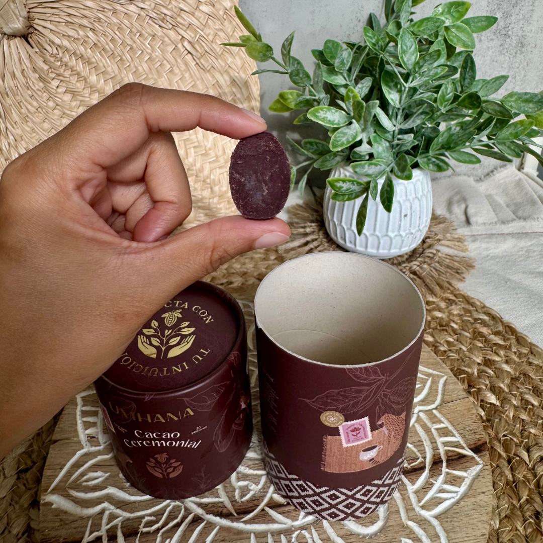 Cacao Ceremonial 100gr  (Chocolate de Taza 100% Cacao Puro) UMHANA | Mezclas a base de Plantas & Adaptógenos